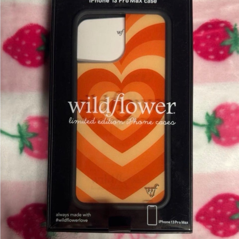 Wildflowers Vibrant Orange Heart Case for iPhone 13 Pro Max